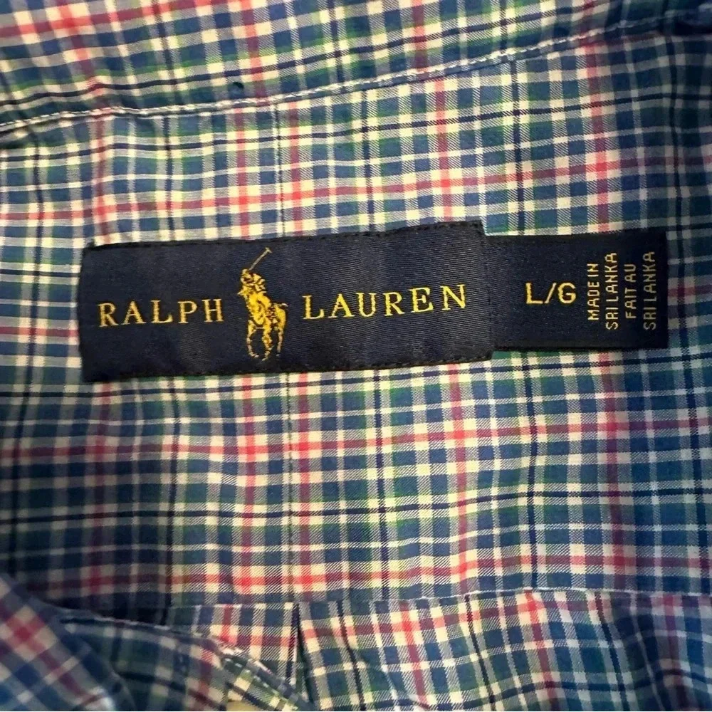 Polo Ralph Lauren Multi-Color Checkered Button Up Shirt - Men's size L(g)